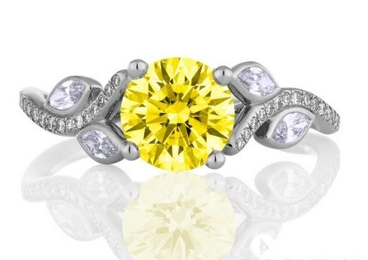 戴比尔斯钻石珠宝DE BEERS Adonis Rose炫彩黄钻戒指