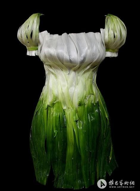 创意食品艺术：蔬菜晚礼服
