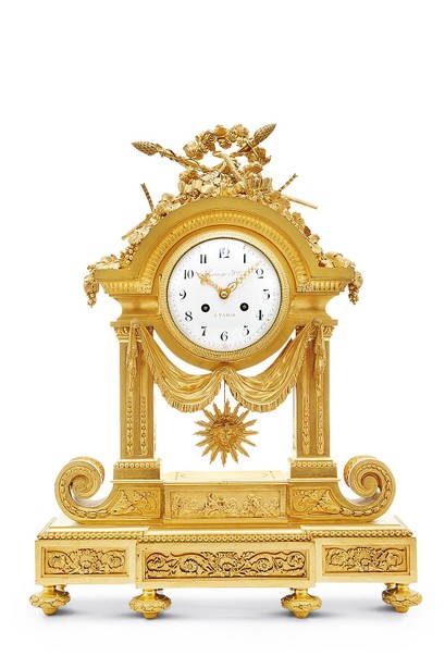 法国 拿破仑三世时期 路易十六风格铜鎏金座钟