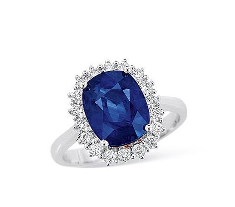 4.08克拉天然斯里兰卡皇家蓝蓝宝石戒指 未经加热处理