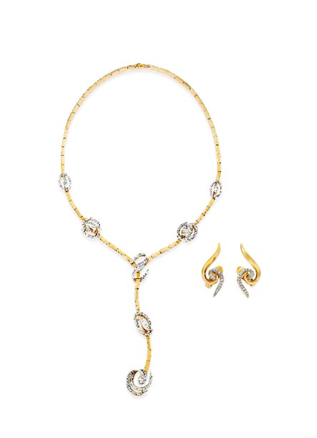 钻石项链、耳环套装 希腊品牌 LALAOUNIS