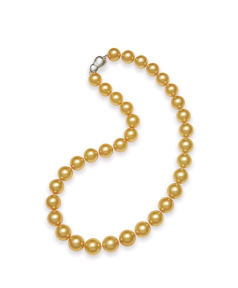 金色无瑕南洋珍珠项链 约11.6-13.1mm