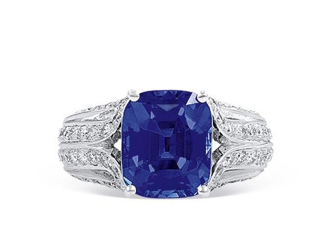 “梦醉克什米尔”极为罕有的6.56克拉天然克什米尔无瑕蓝宝石戒指 未经加热处理