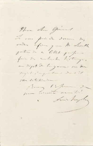 “法兰西第二帝国皇帝” 拿破仑三世（Napoleon III）亲笔信