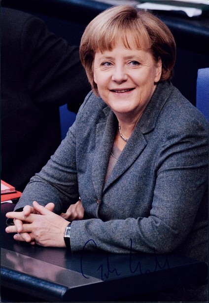 “德国总理”安格拉·默克尔（Angela Dorothea Merkel）亲笔签名照