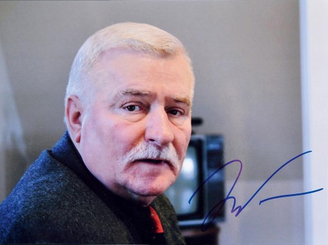 “波兰总统”瓦文萨（Lech Walesa）亲笔签名照