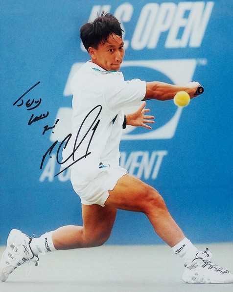 “华裔法网冠军”张德培（Michael Chang）亲笔签名赠言照