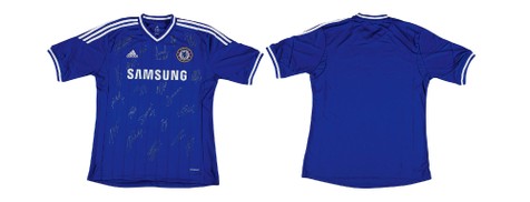“世界著名足球俱乐部”切尔西（Chelsea Football Club）全体球员签名球衣