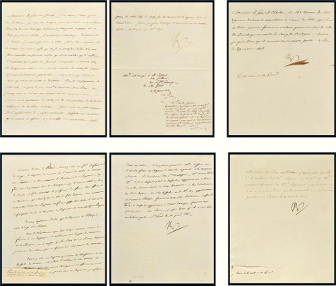 “法兰西大帝”拿破仑·波拿巴（Napoléon Bonaparte）亲笔签名信4通