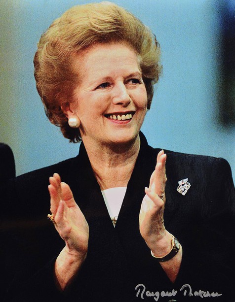 “英国铁娘子”撒切尔夫人（Margaret Hilda Thatcher）亲笔签名照