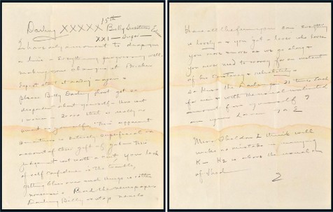 “发明大王”托马斯·爱迪生（Thomas Alva Edison）致妻子亲笔情书