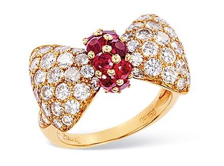 红宝石配钻石戒指 伯爵 Piaget