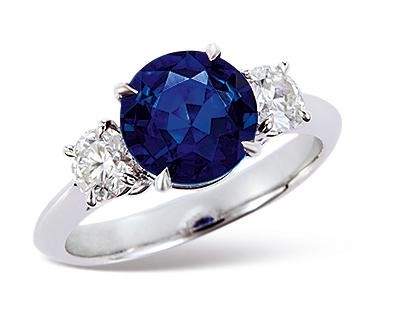 2.10克拉天然「皇家蓝」蓝宝石配钻石戒指 未经加热
