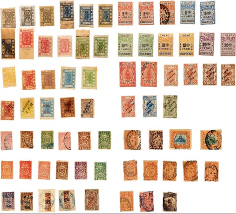 上海工部邮票一组约一百枚
