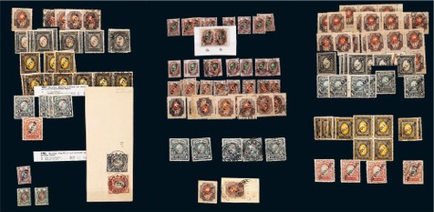 俄国在华客邮1899-1920年新旧票邮集一约一千枚