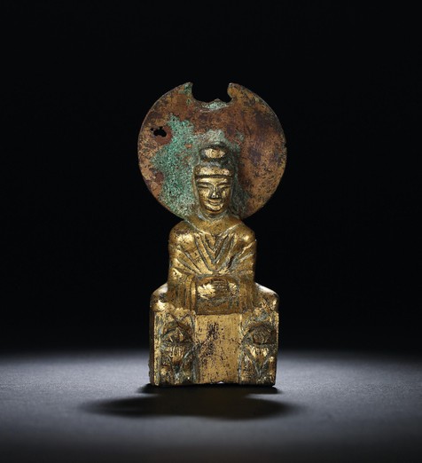 铜鎏金释迦牟尼坐像