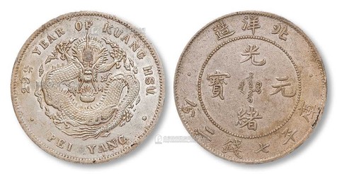 1903年 北洋造光绪元宝29年库平七钱二分银币一枚