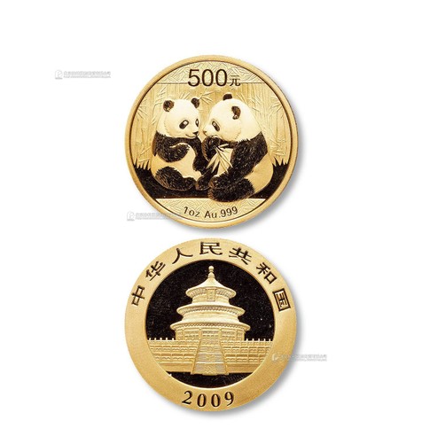 2009年熊猫普制1盎司金币一枚