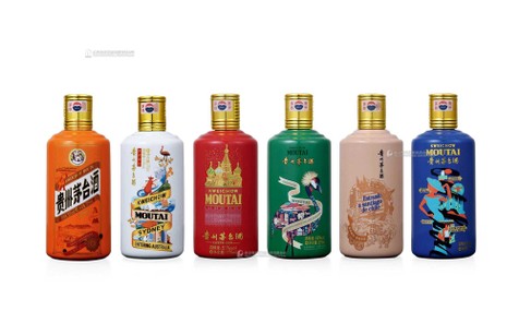 2018-2019年贵州茅台酒（走进系列）375ml六瓶组合