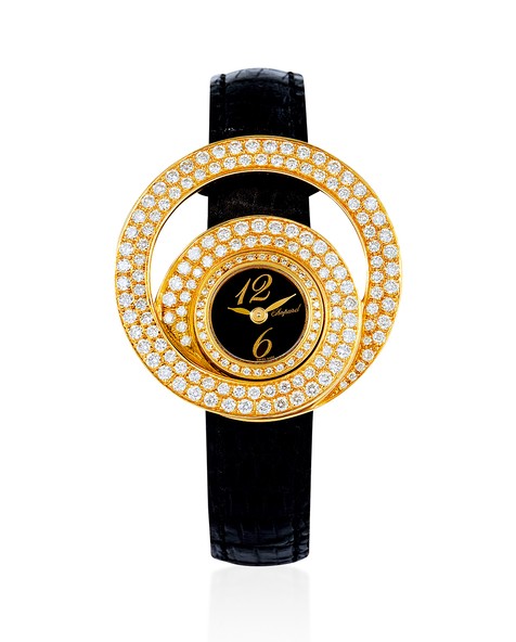 肖邦 HAPPY DIAMONDS系列 18K玫瑰金 女款镶钻腕表