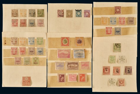 日本早期普票及加盖“支那”客邮新旧一组约四十五枚