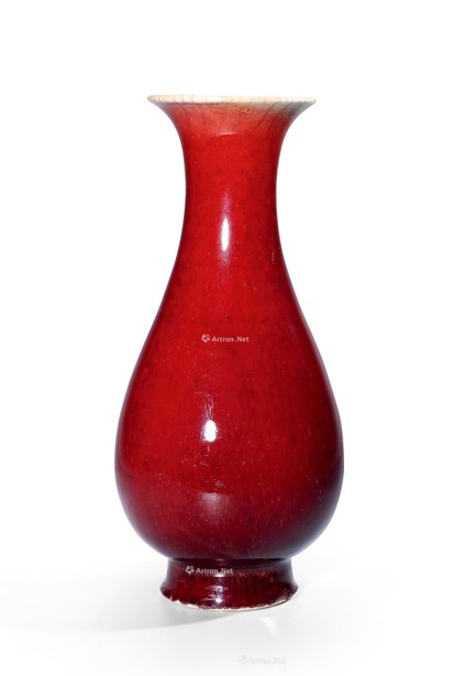 郎窑红釉玉壶春瓶