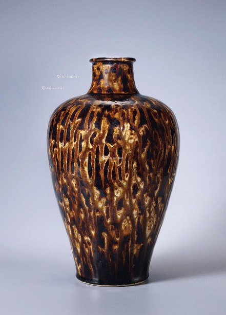 吉州窑玳瑁釉梅瓶