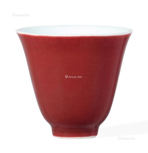 霁红釉铃铛杯