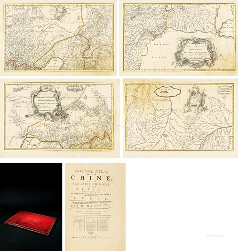 欧洲中国新地图巨幅版画集