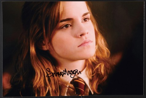 “英国著名女星”艾玛·沃特森（Emma Watson）亲笔签名照，附证书