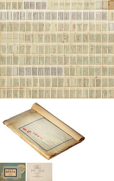 刘海粟亲笔手书1930年初级中学图画教科书《水彩画法》原稿一册共162页，附出版物