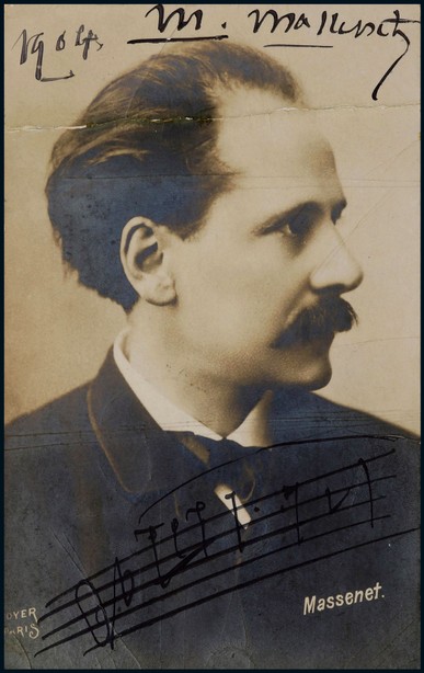 “法国著名作曲家”马斯奈（Jules Massenet）手书代表作《维特》乐谱亲笔签名照，附证书