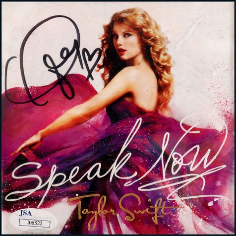 “美国音乐天后”泰勒·斯威夫特（Taylor Swift）亲笔签名《Speak Now》CD唱片，附证书