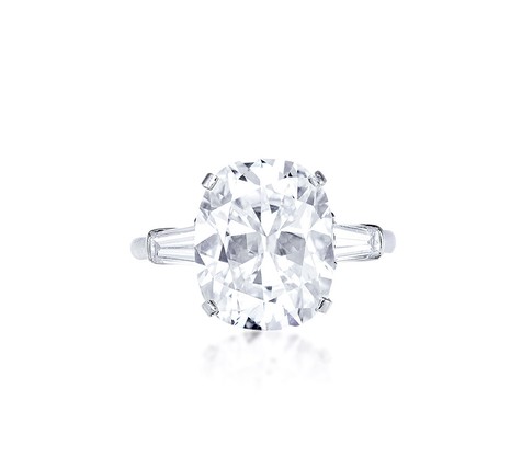 卡地亚（Cartier）7.23克拉D色钻石戒指，净度内部无瑕