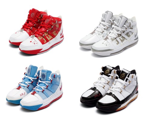 勒布朗·詹姆斯第三代签名球鞋“全明星”专属球鞋收藏4双