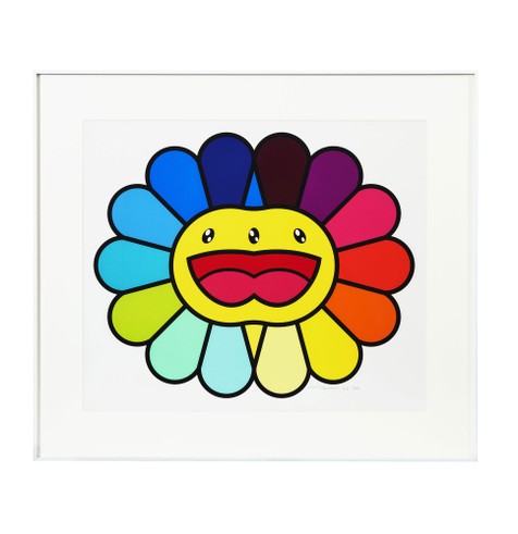（86/100）村上隆 Murakami New Multicolor Double Face print. 太阳花系列 版画