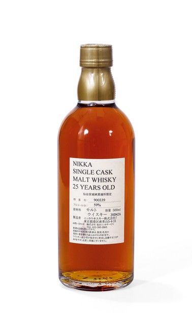 尼卡宫城峡25年酒厂限定单桶单一麦芽威士忌