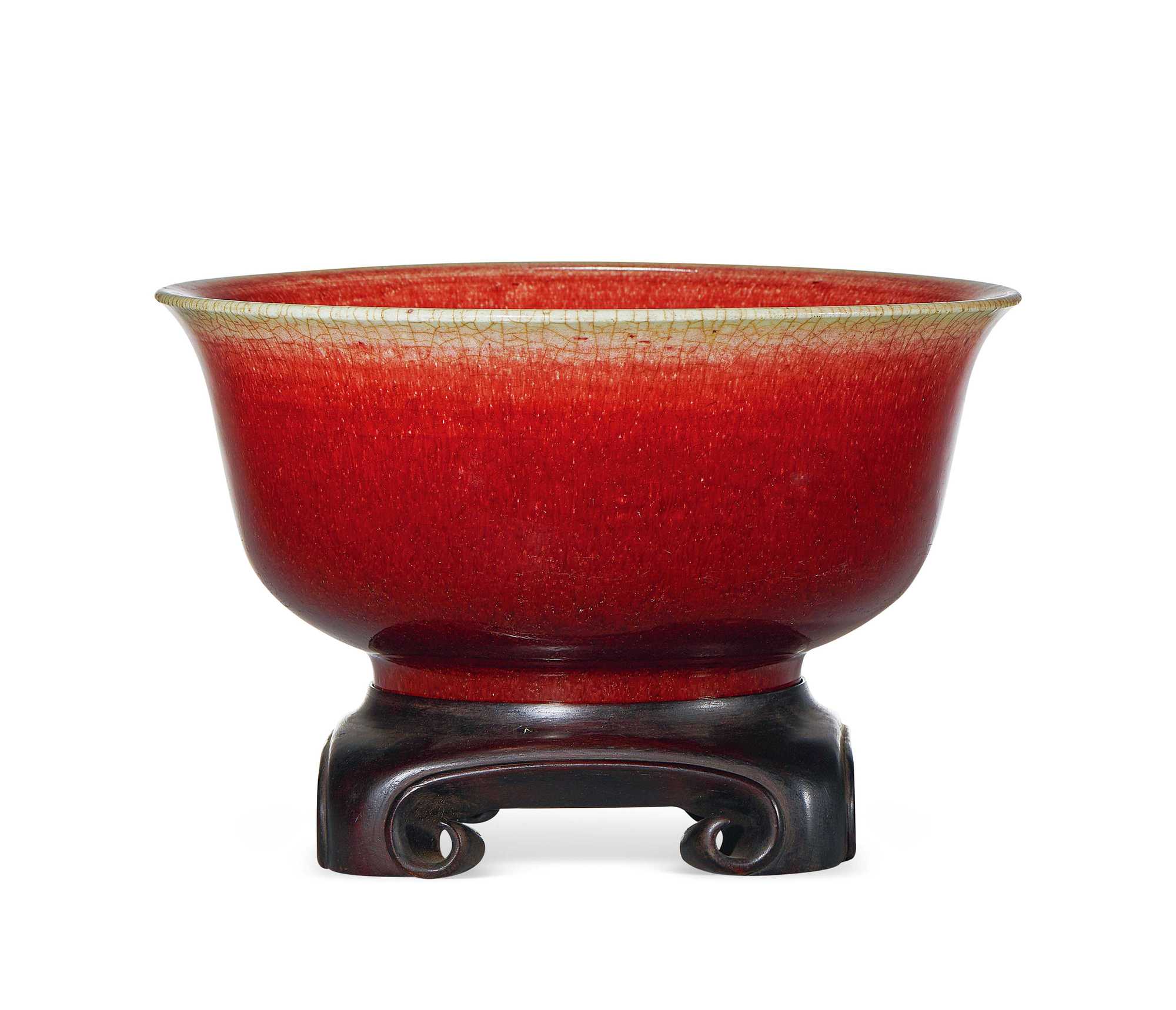 清康熙 郎窑红釉大碗