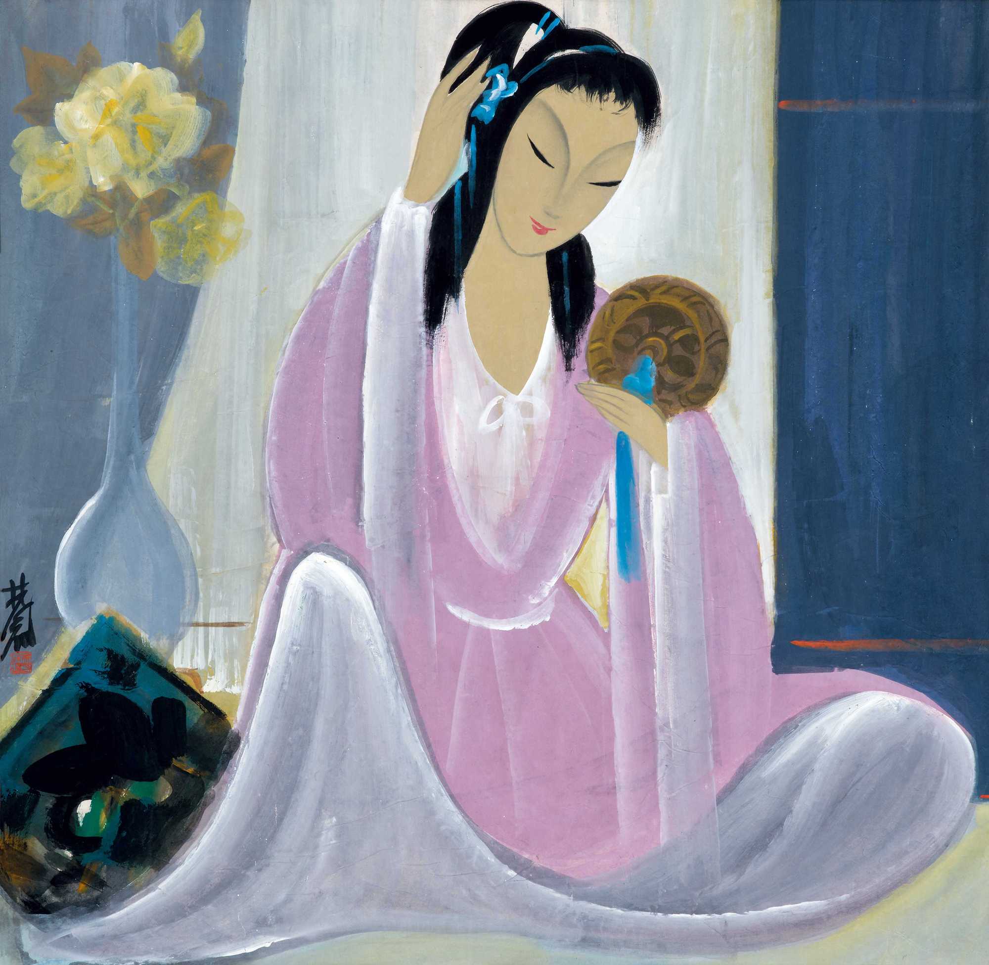 林风眠 梳妆仕女 镜心