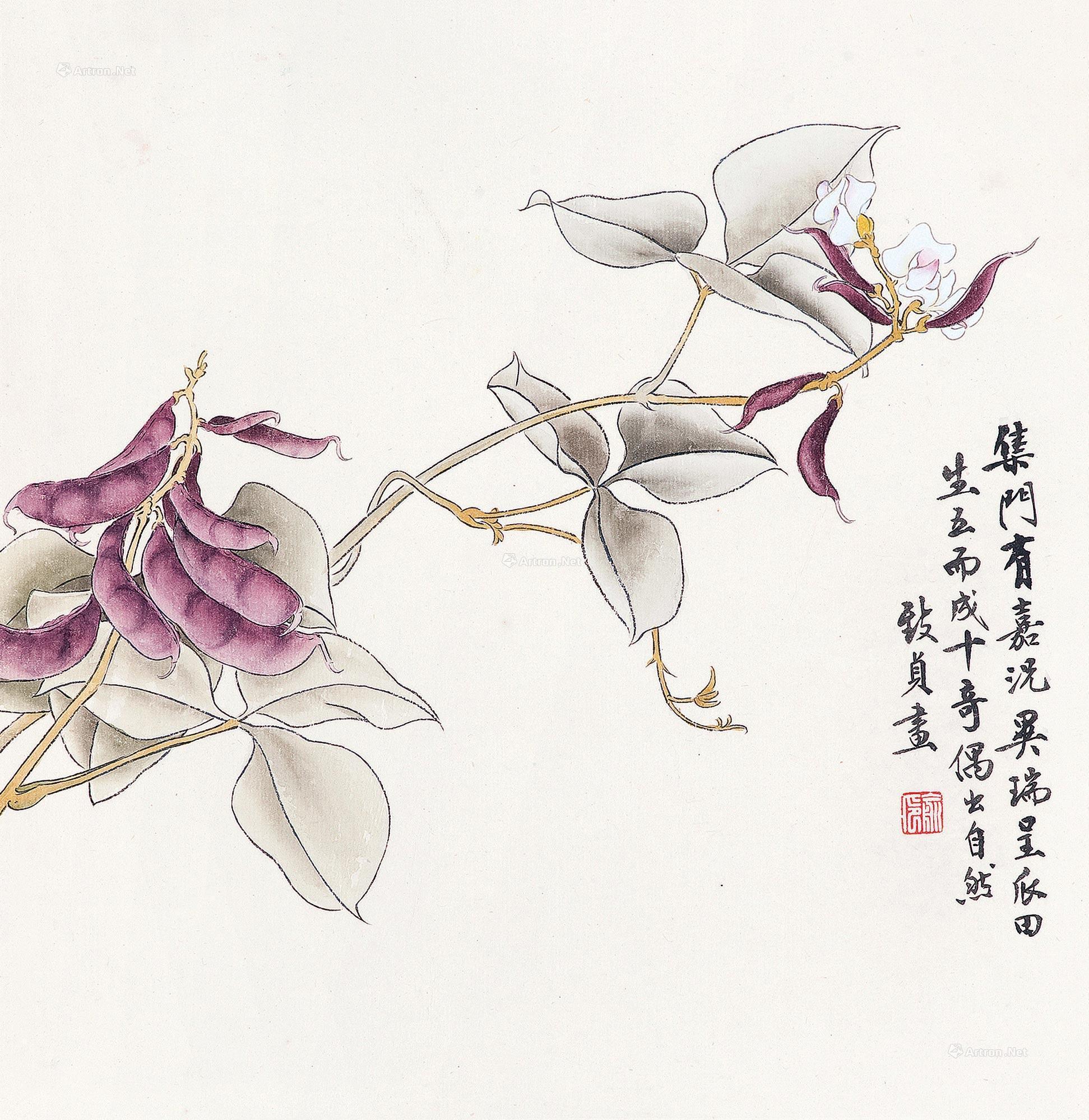 俞致贞 豆荚 镜心