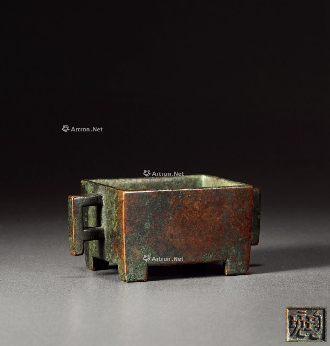 lot1082 清 珍玩款铜马槽炉-萃古 - 雅昌拍卖图录app