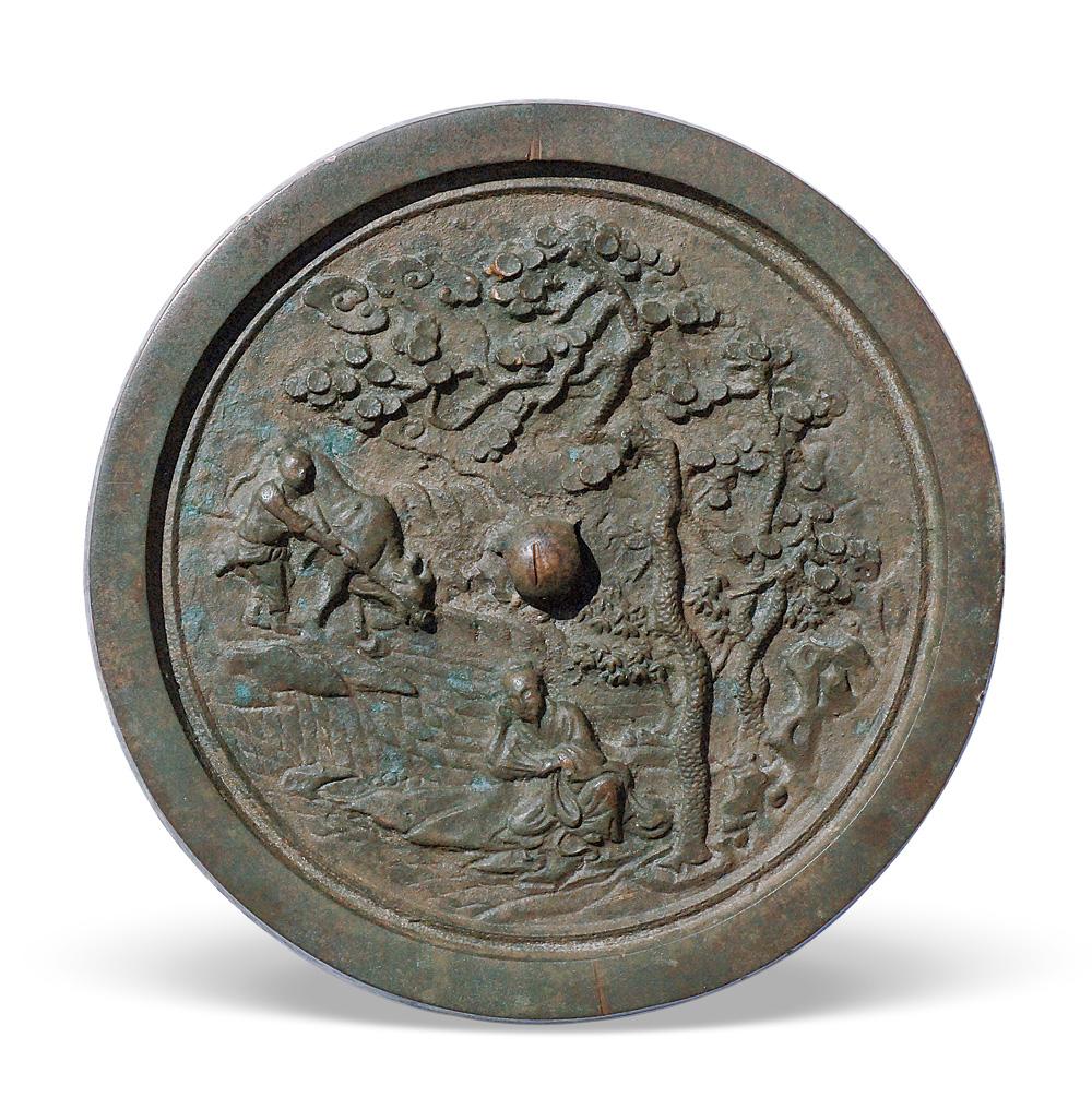 金 许由巢父人物故事镜