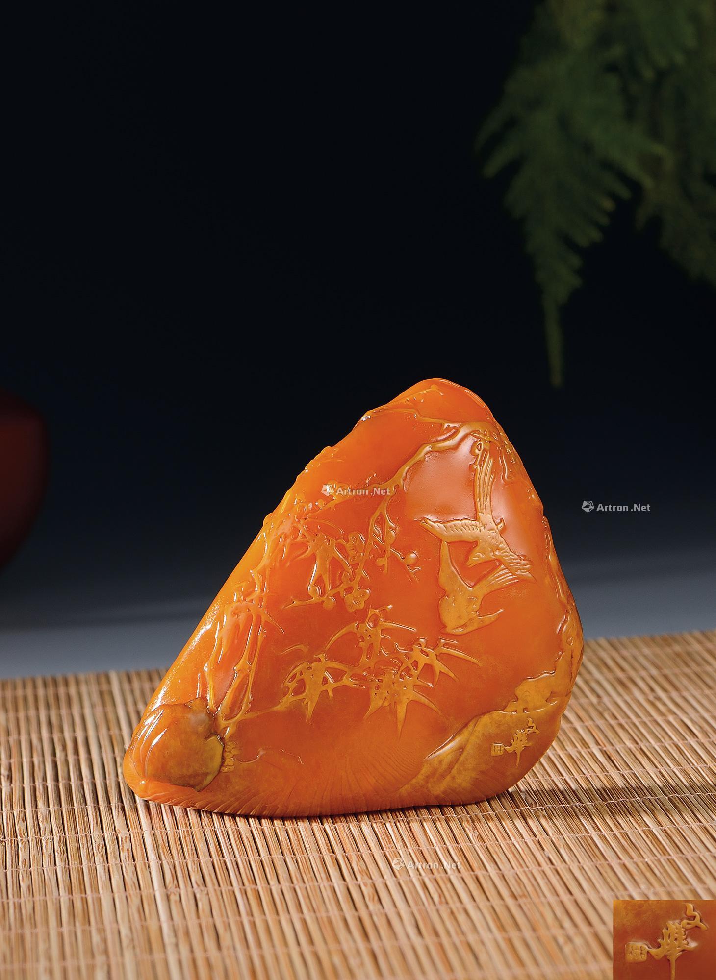 lot0080 林文举作 田黄石 喜上眉