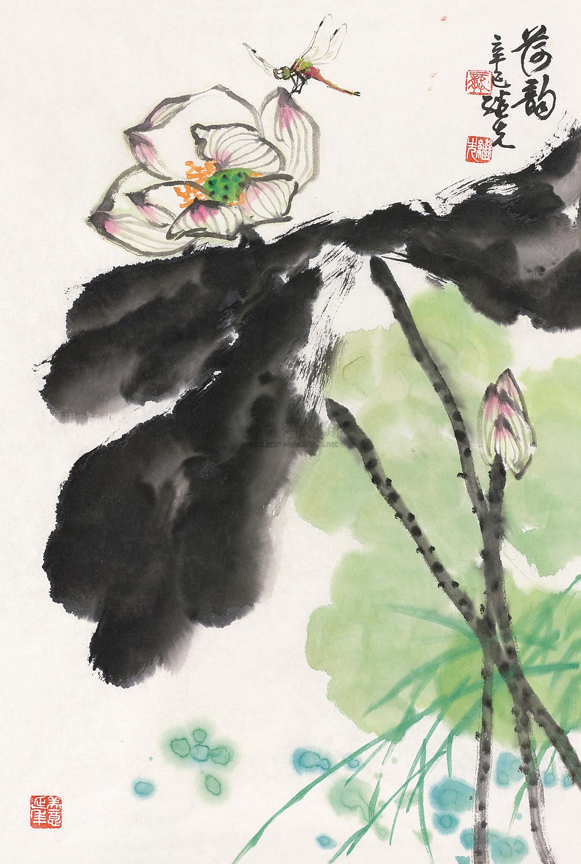 lot0170 龚继先 2001年作 荷 - 雅昌拍卖图录app