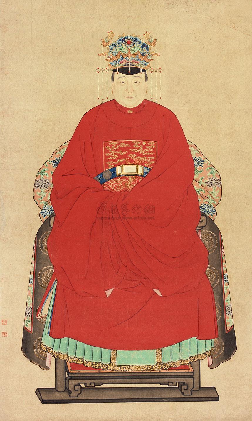 佚名 清 祖宗像 立轴