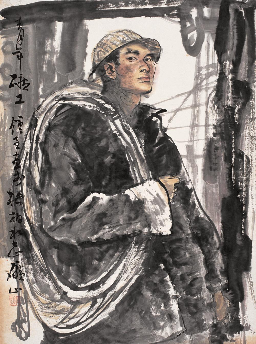 钟增亚 1984年作 青年矿工 镜心