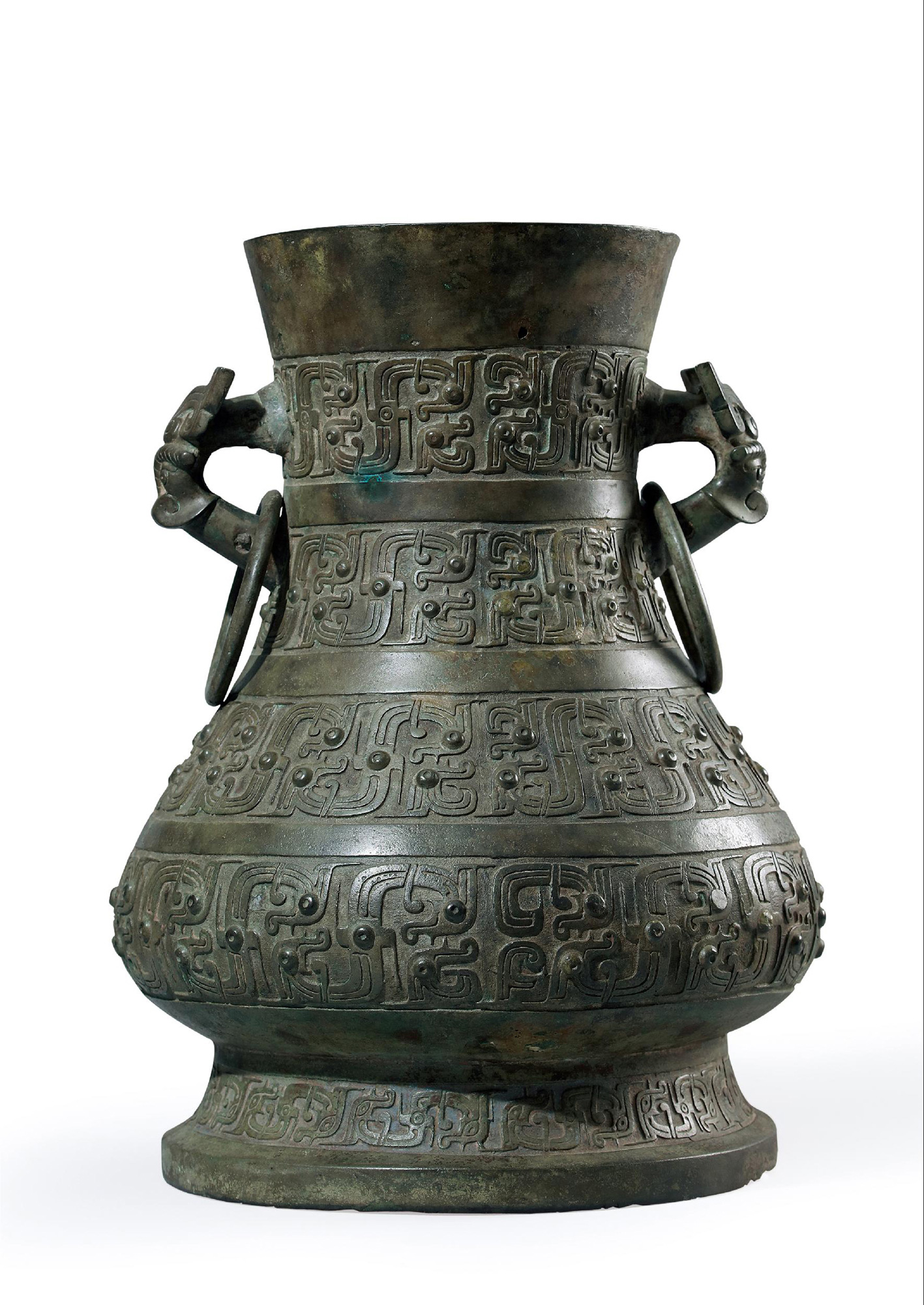 东周 青铜蟠虺纹陈侯壶