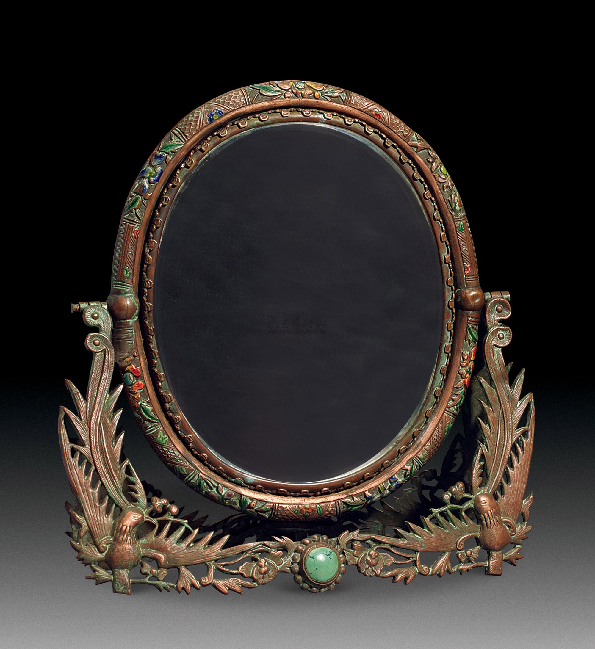 清晚期 铜寿字镜