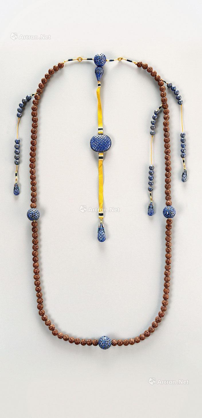 清代 药珠花卉纹朝珠