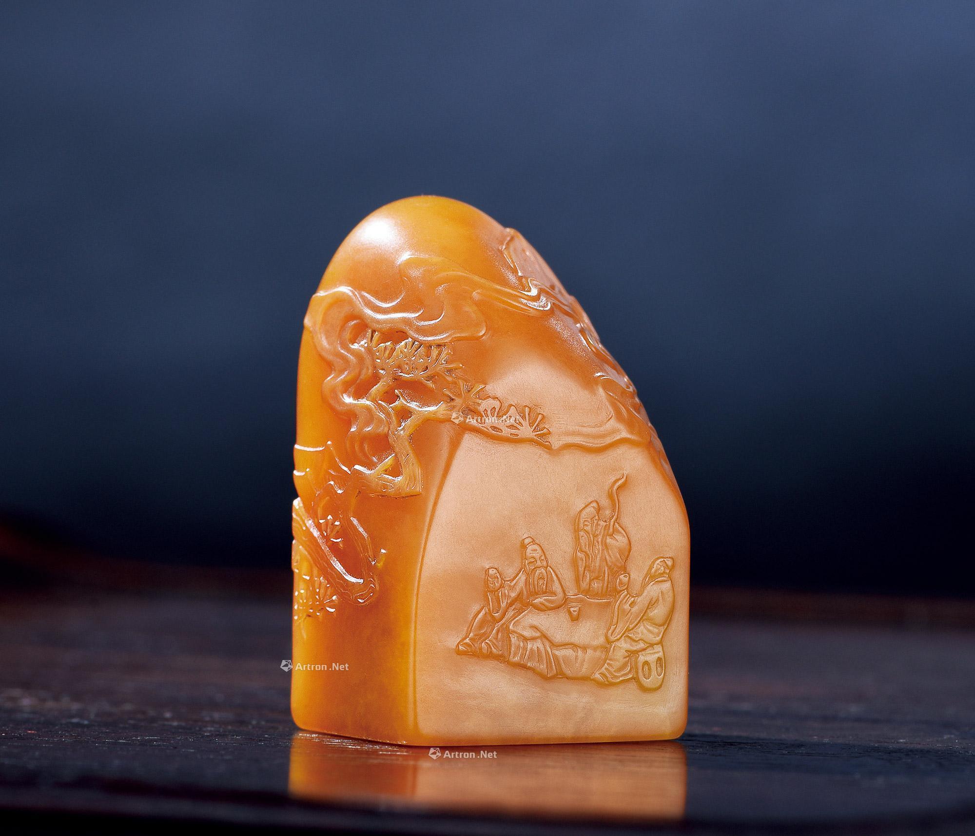 林文举 寿山田黄石薄意方章